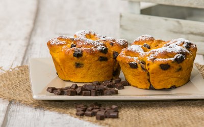 Zucca Party Rosa con cubetti di cioccolato